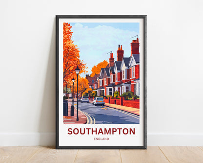 Southampton Travel Poster- Timeless Streets of England