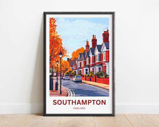 Southampton Travel Poster- Timeless Streets of England