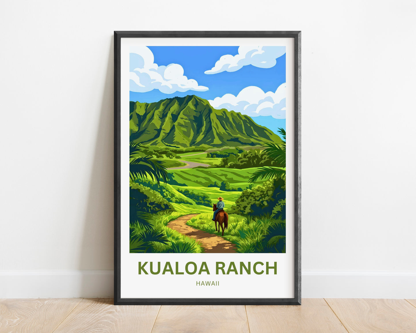 Kualoa Ranch  Travel Poster - Majestic Koʻolau