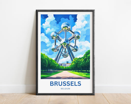 Brussels Travel Poster- Heart of Europe