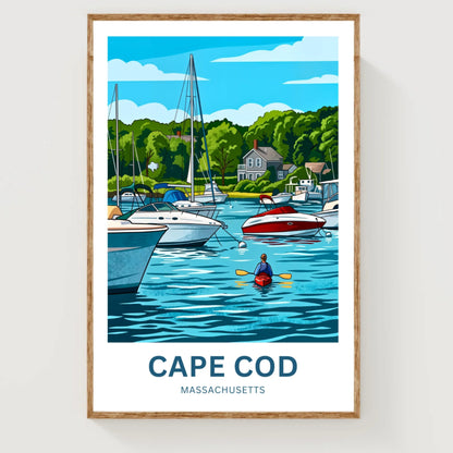 Cape Cod Travel Poster - Sails into Adventure