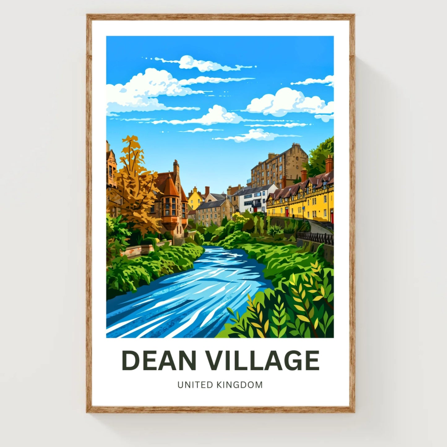 Dean Village Travel Poster - Quiet Corners of Edinburgh