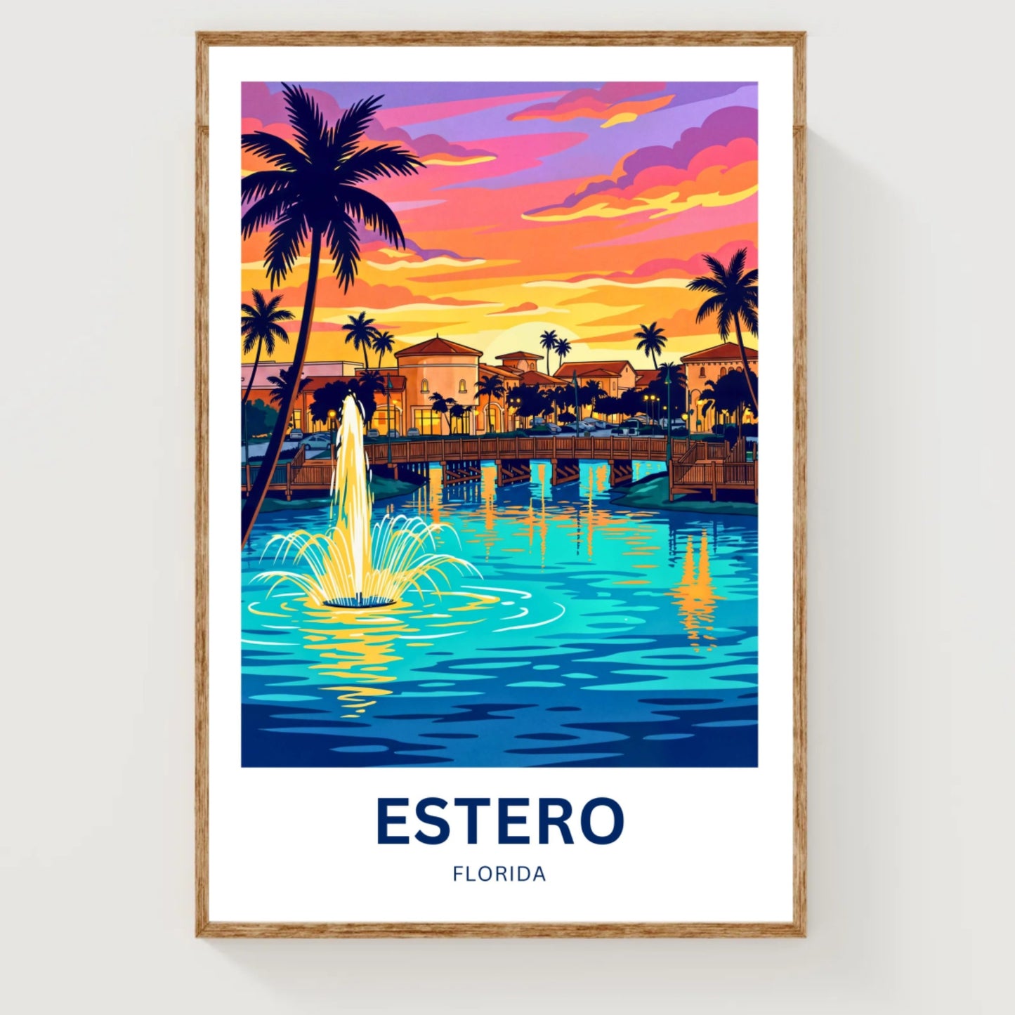 Estero Travel Poster - Golden Hour Escape