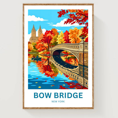 Bow Bridge  Travel Poster - Central Park Elegance