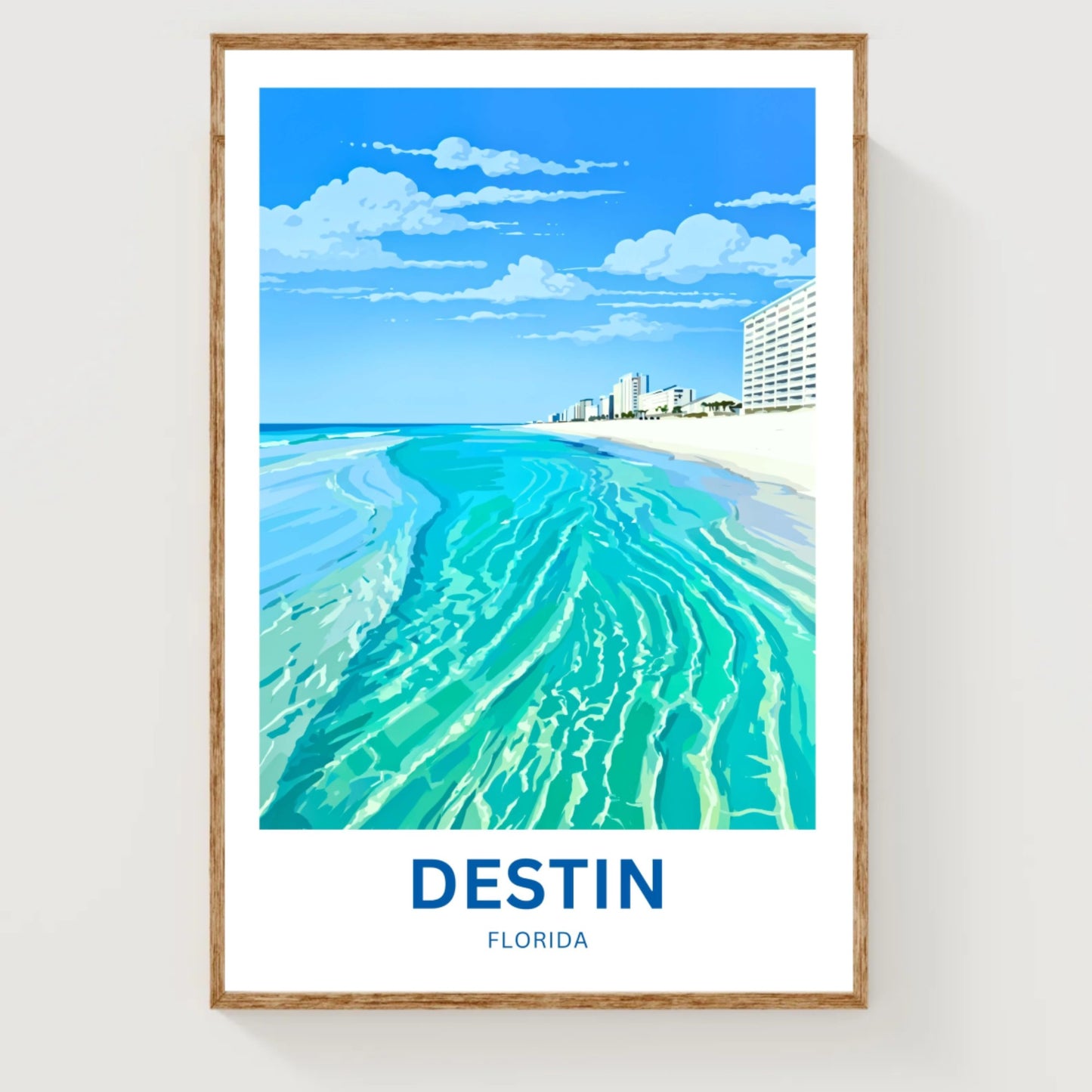 Destin, Florida Travel Poster - Emerald Coast