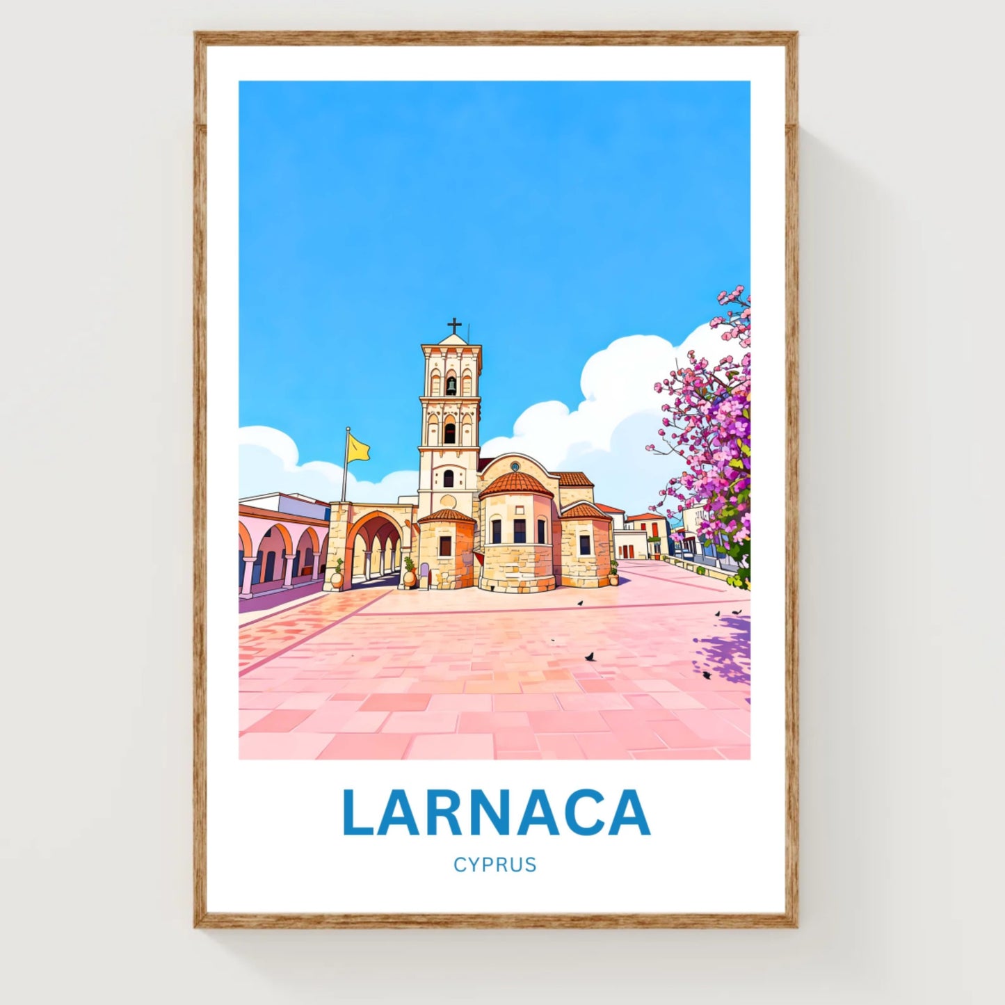 Larnaca Travel Poster - Famous Captivating Church