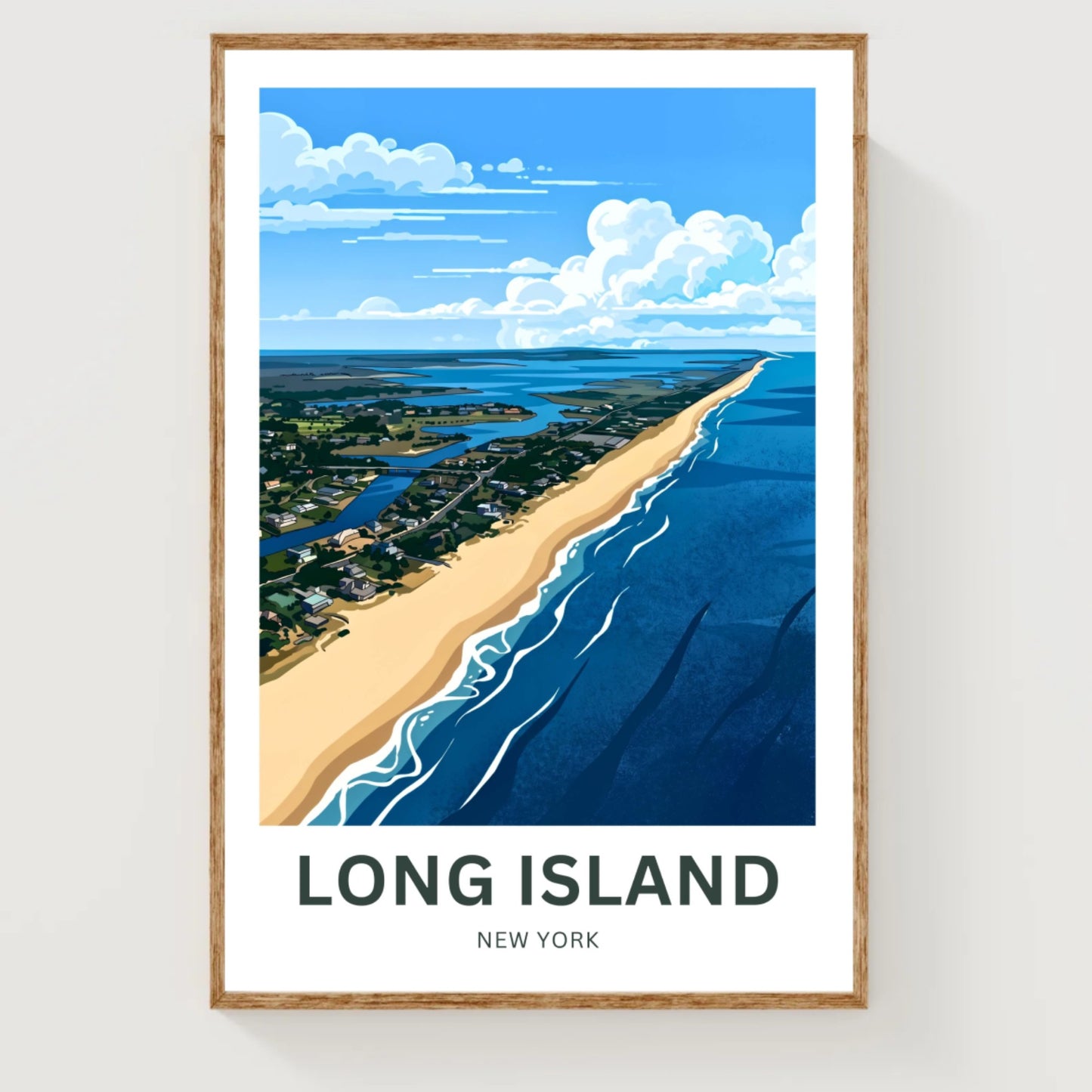 Long Island Travel Poster -  Atlantic Breeze