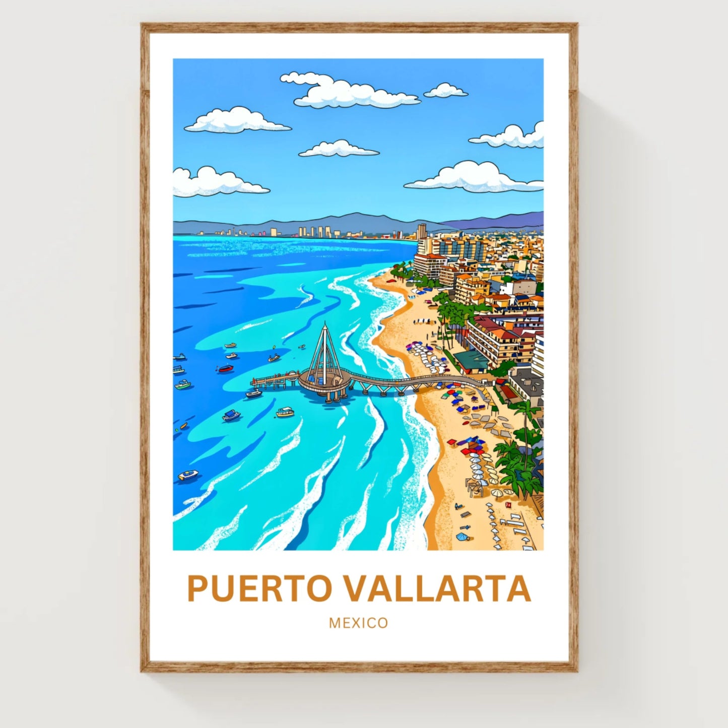 Puerto Vallarta  Travel Poster - Pacific Dreams