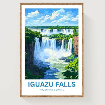 Iguazu Falls Travel Poster - A Symphony of Waterfalls