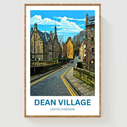 Dean Village Travel Poster - Village Street