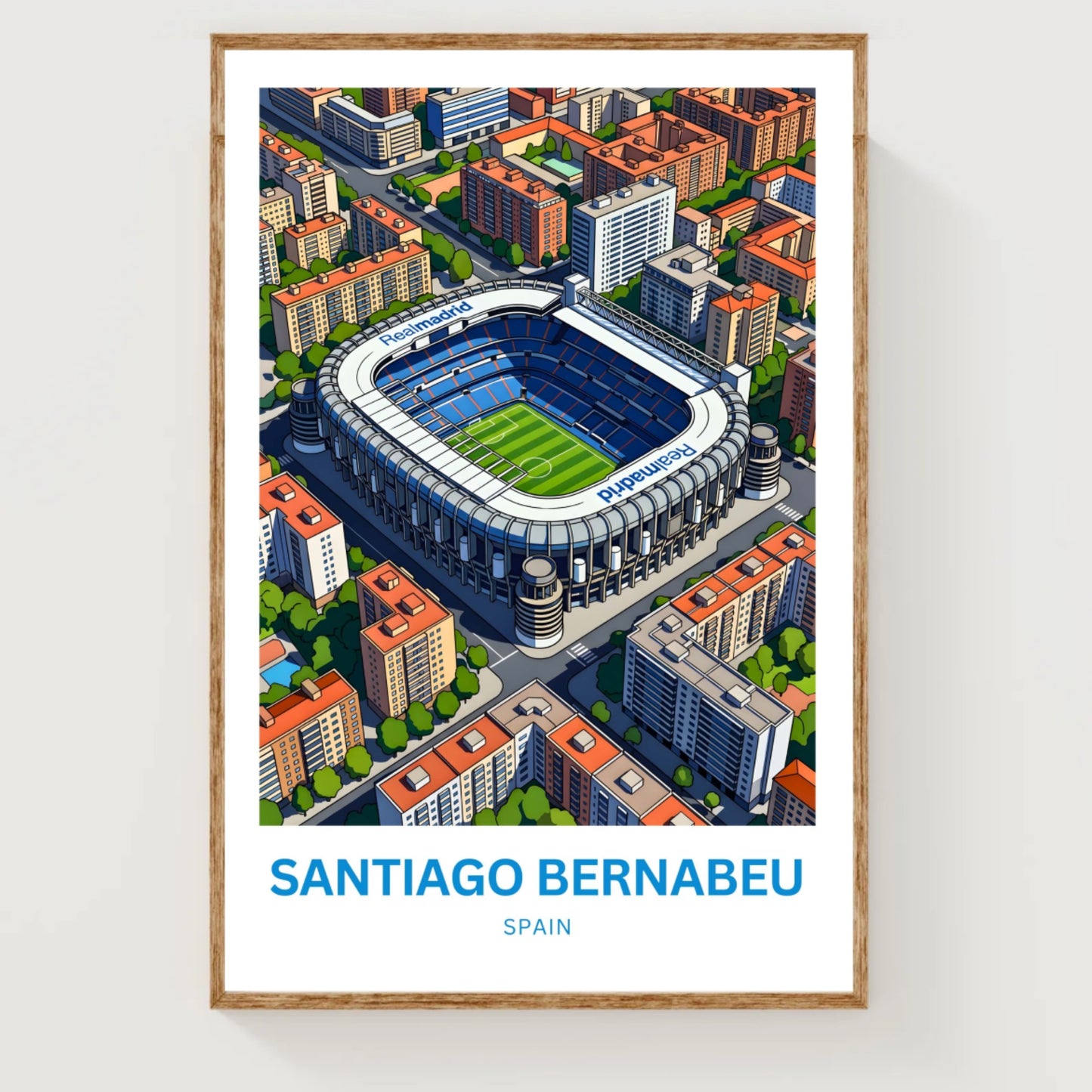 Santiago Bernabéu Stadium Travel Poster - Football Royalty