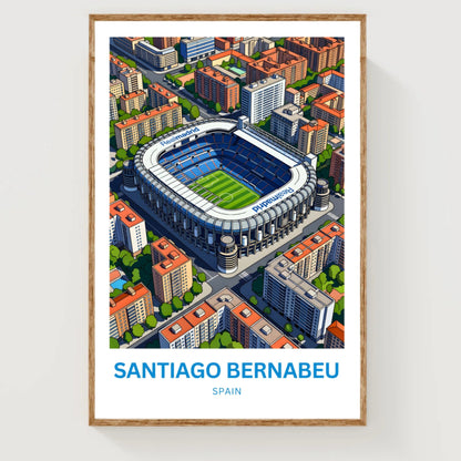 Santiago Bernabéu Stadium Travel Poster - Football Royalty
