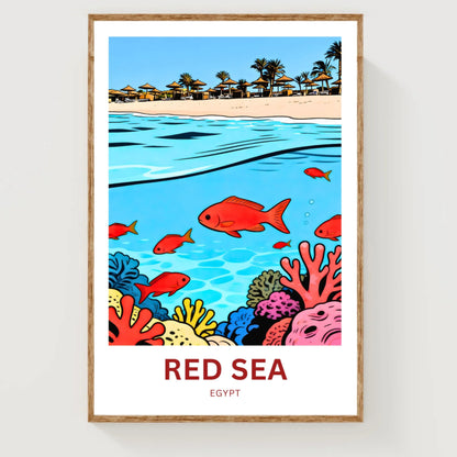 Red Sea Travel Poster - Underwater Paradise