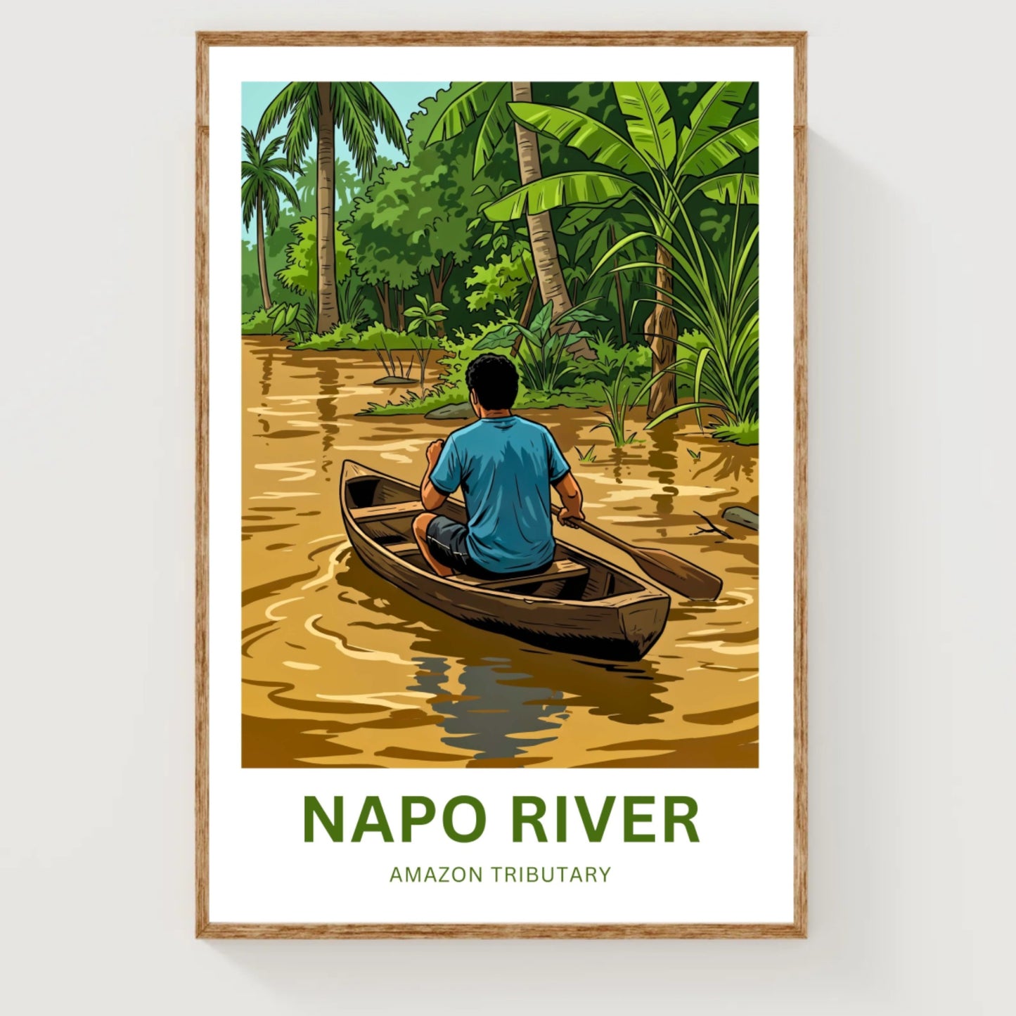 Napo River Travel Poster - Wildlife