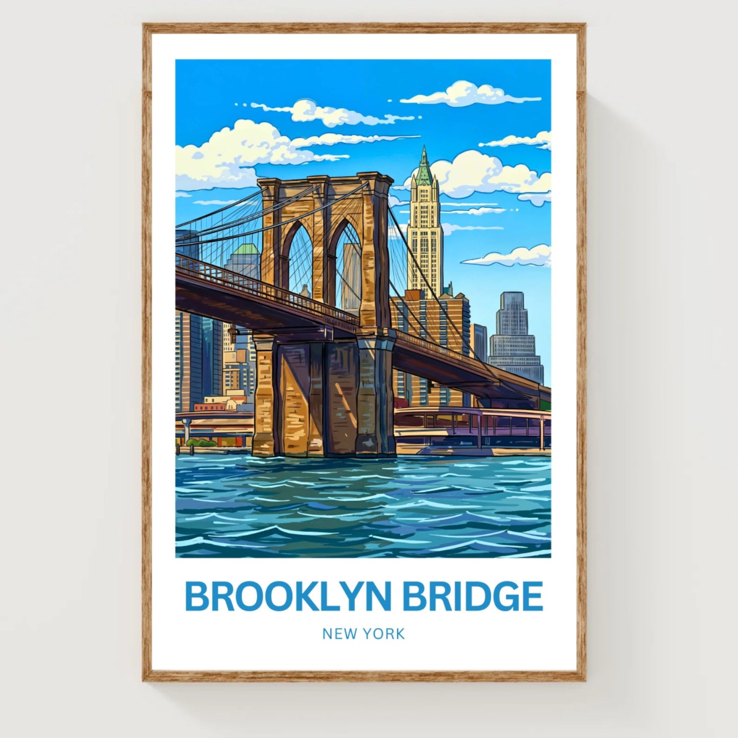 Brooklyn Bridge Travel Poster -  The Great Crossing