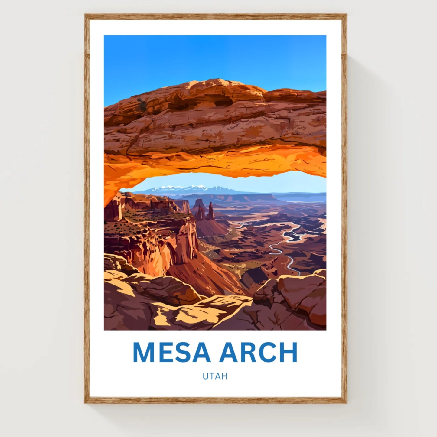 Mesa Arch Travel Poster -   Captivating Golden View, Utah