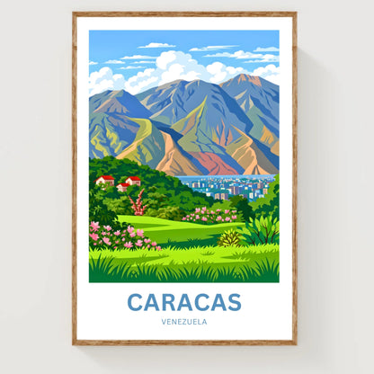Caracas Travel Poster - Captivating Mountain View