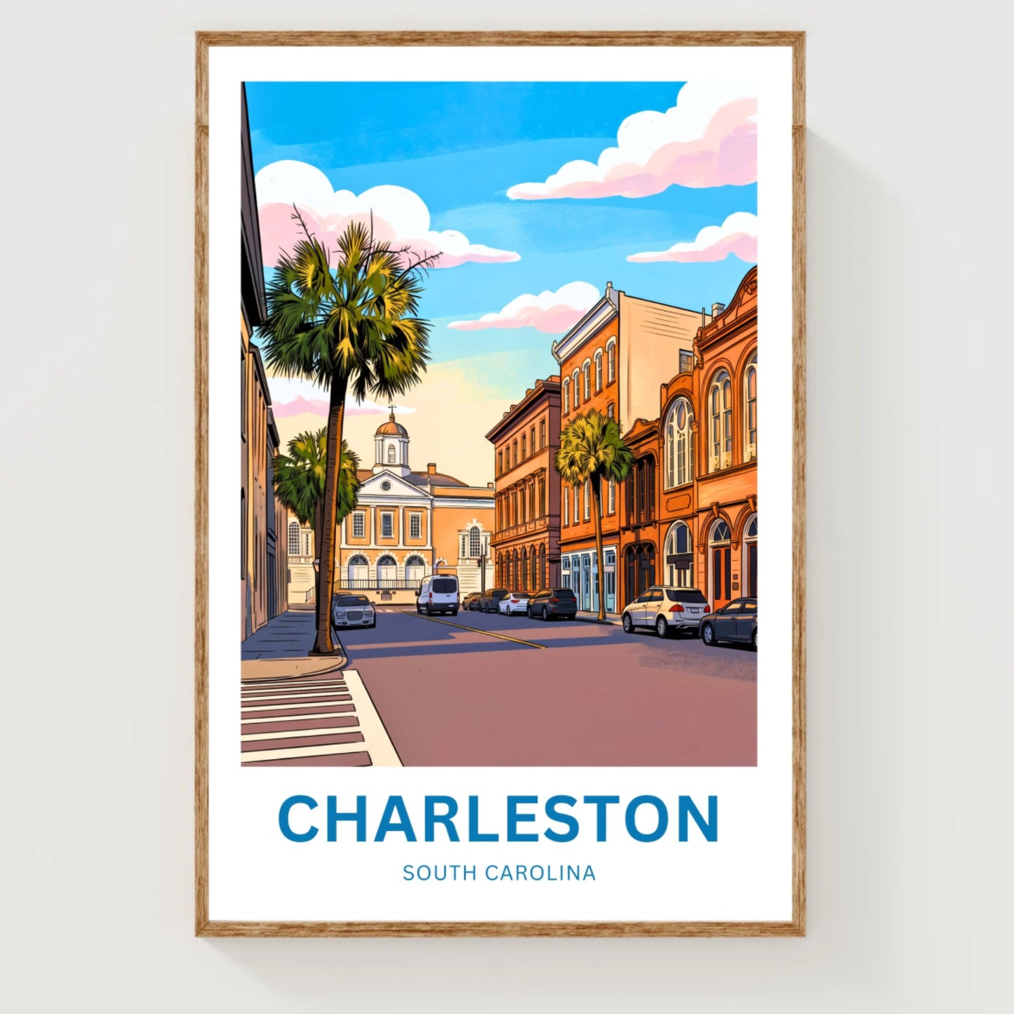 Charleston Historic District Travel Poster - Timeless Charm