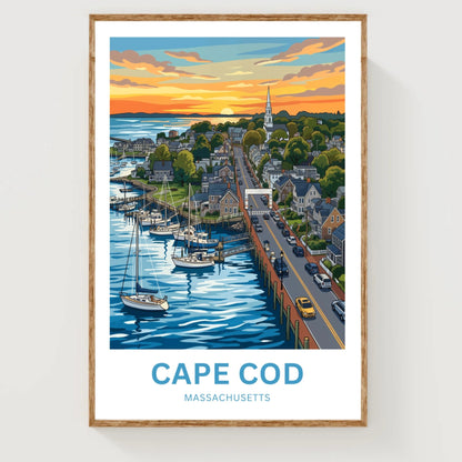 Cape Cod Travel Poster - Coastal Charm