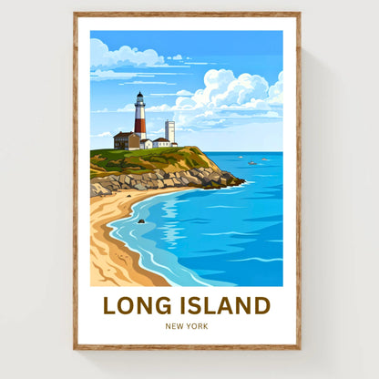 Long Island Travel Poster -  Montauk Lighthouse