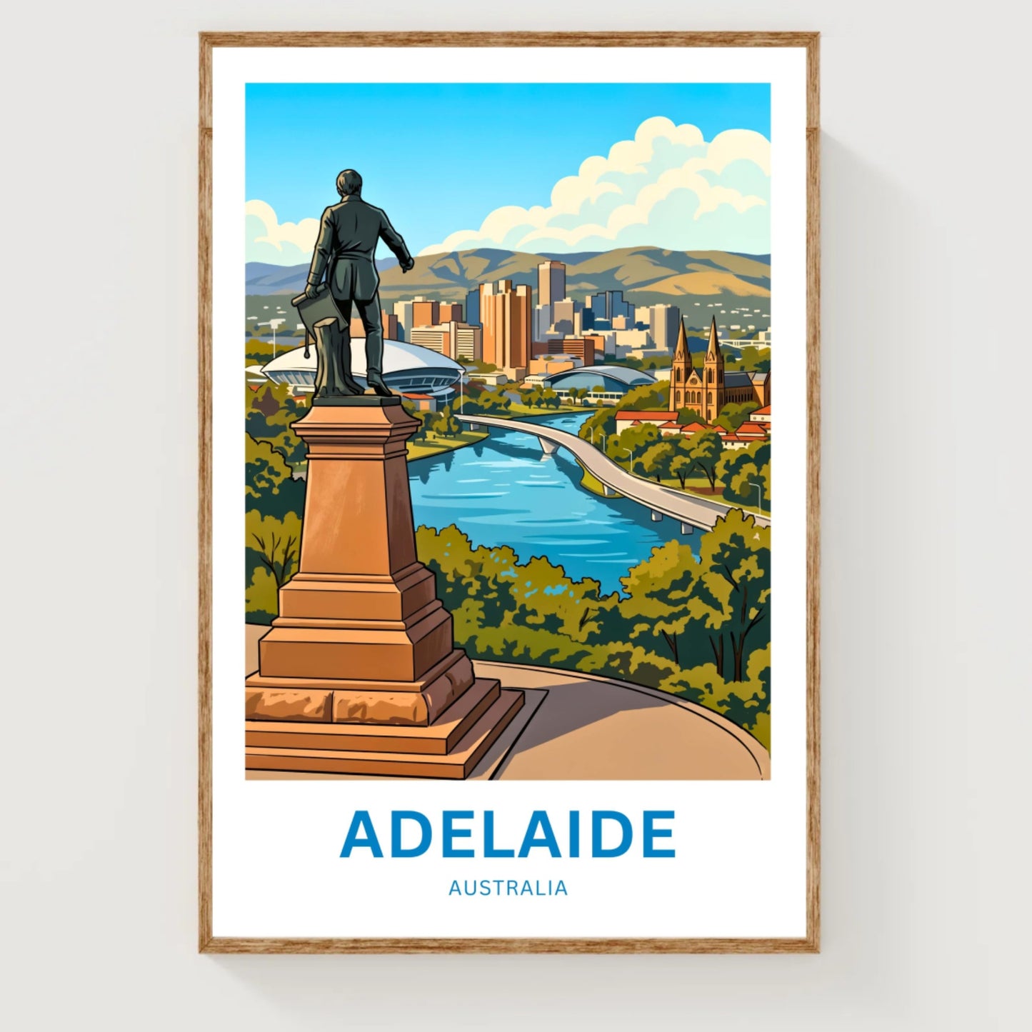 Adelaide Travel Print - Overlooking View