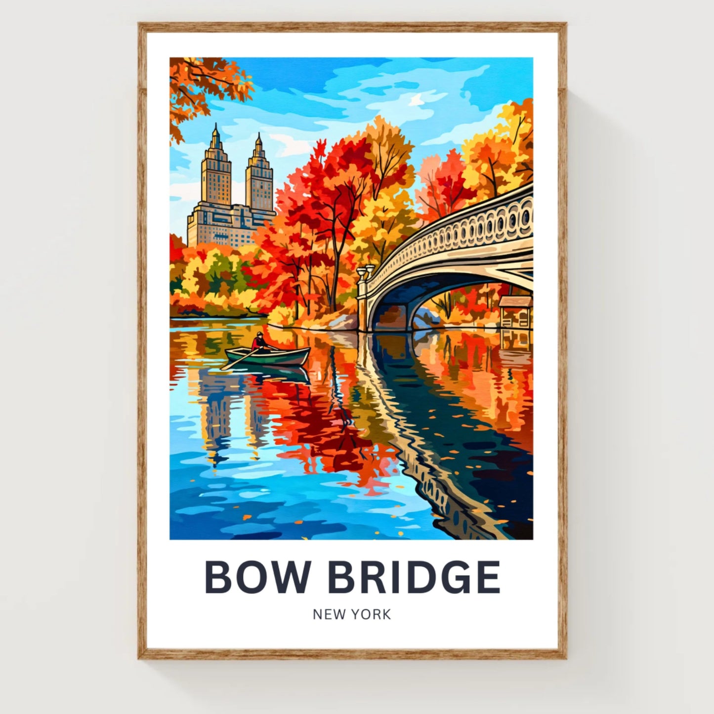 Bow Bridge  Travel Poster - Painted in Seasons