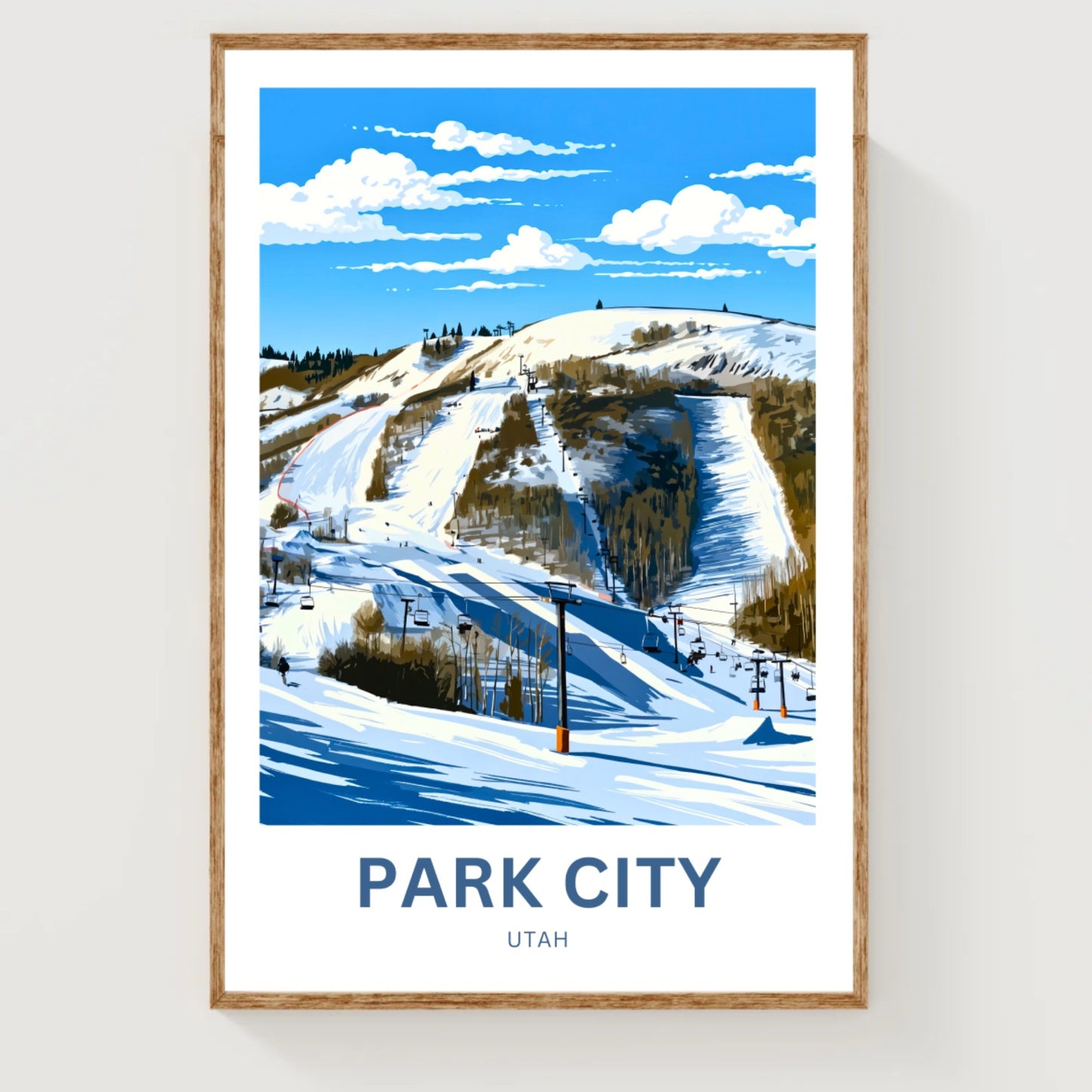 Park City Travel Poster - Ski Resort