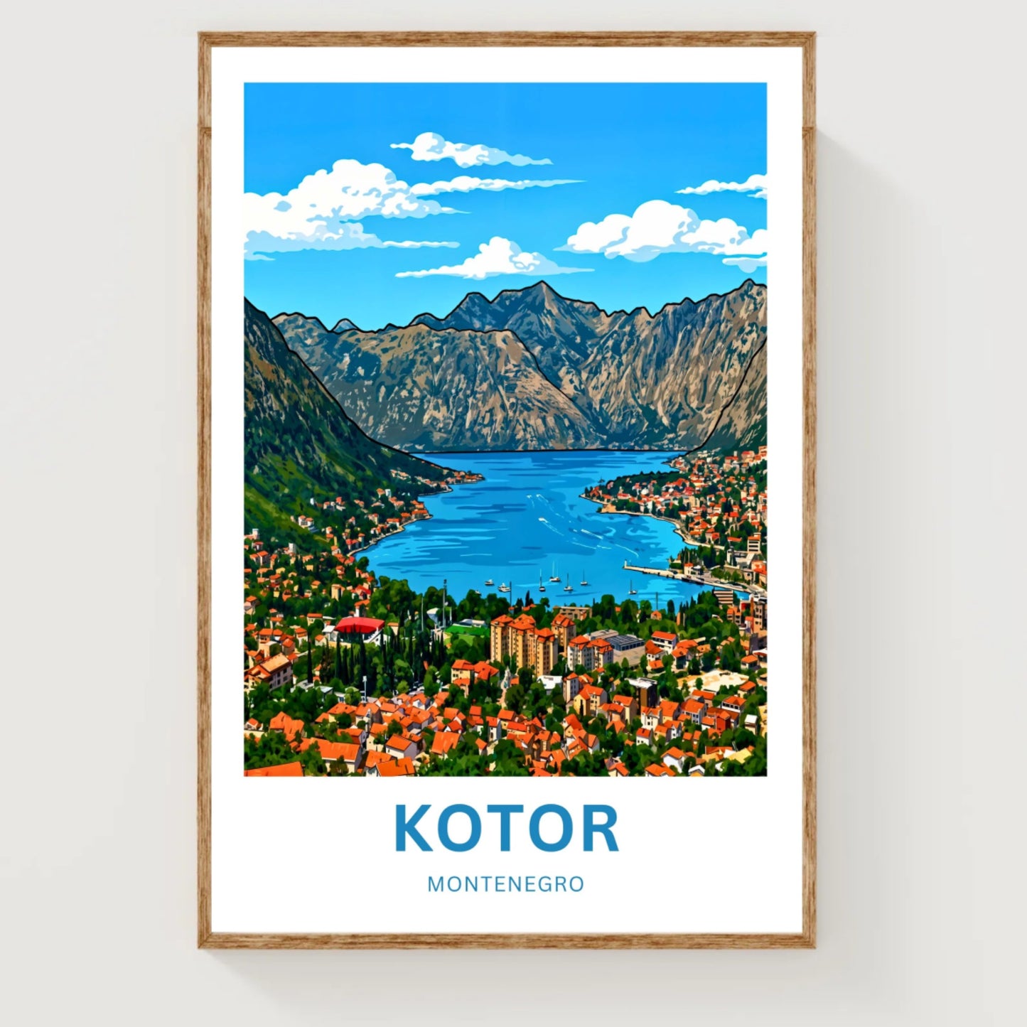 Kotor Travel Poster -   Old Town Montenegro