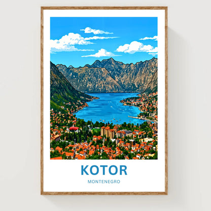 Kotor Travel Poster -   Old Town Montenegro