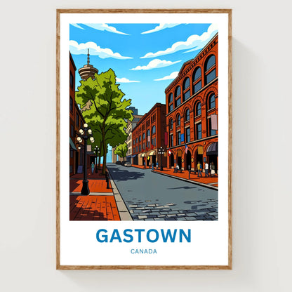 Gastown Travel Poster - Cobblestones Street
