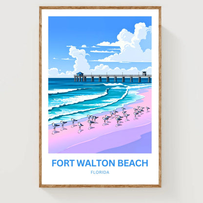 Fort Walton Beach Travel Poster - Life’s Better at the Beach