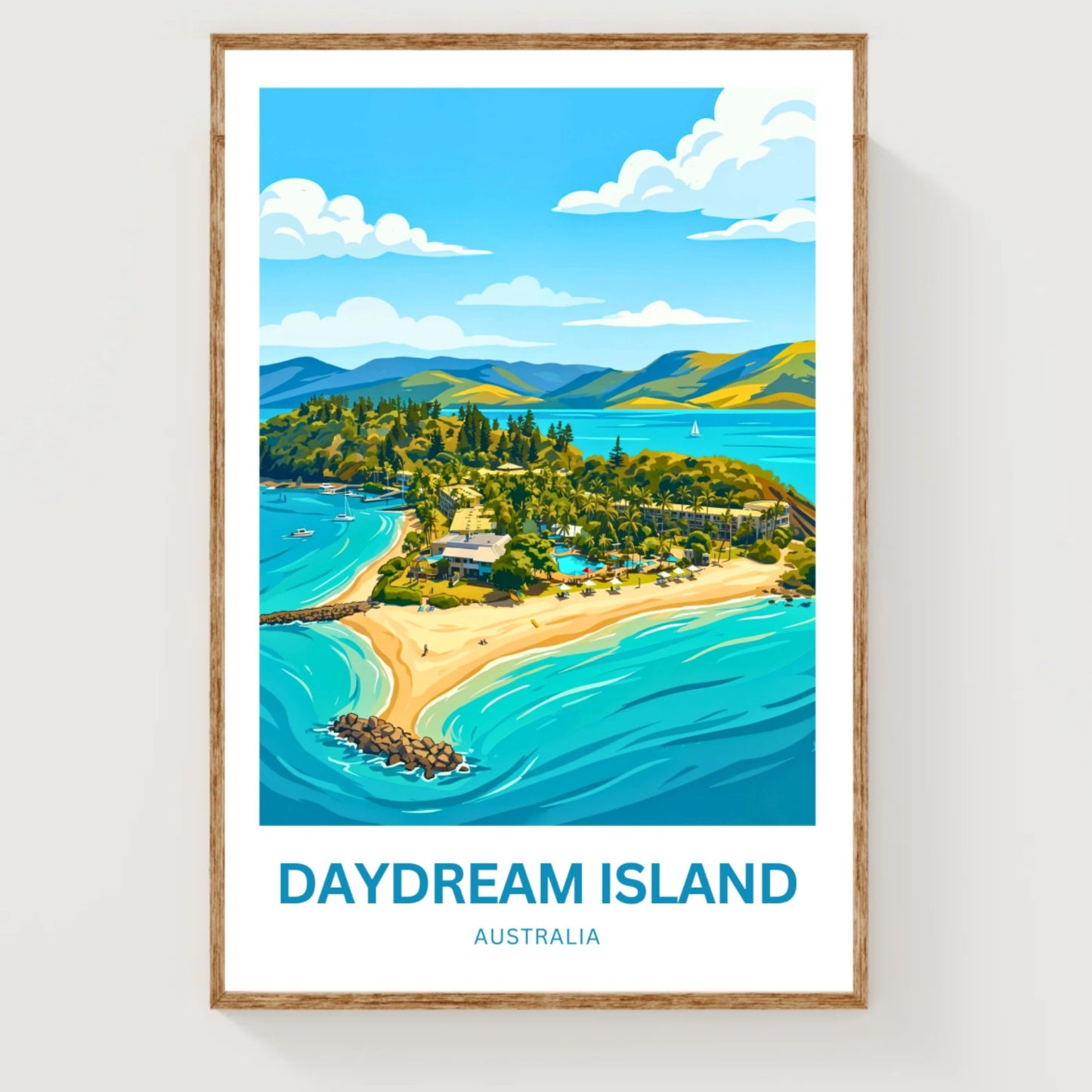 Daydream Island Travel Poster - Sunlit Shores