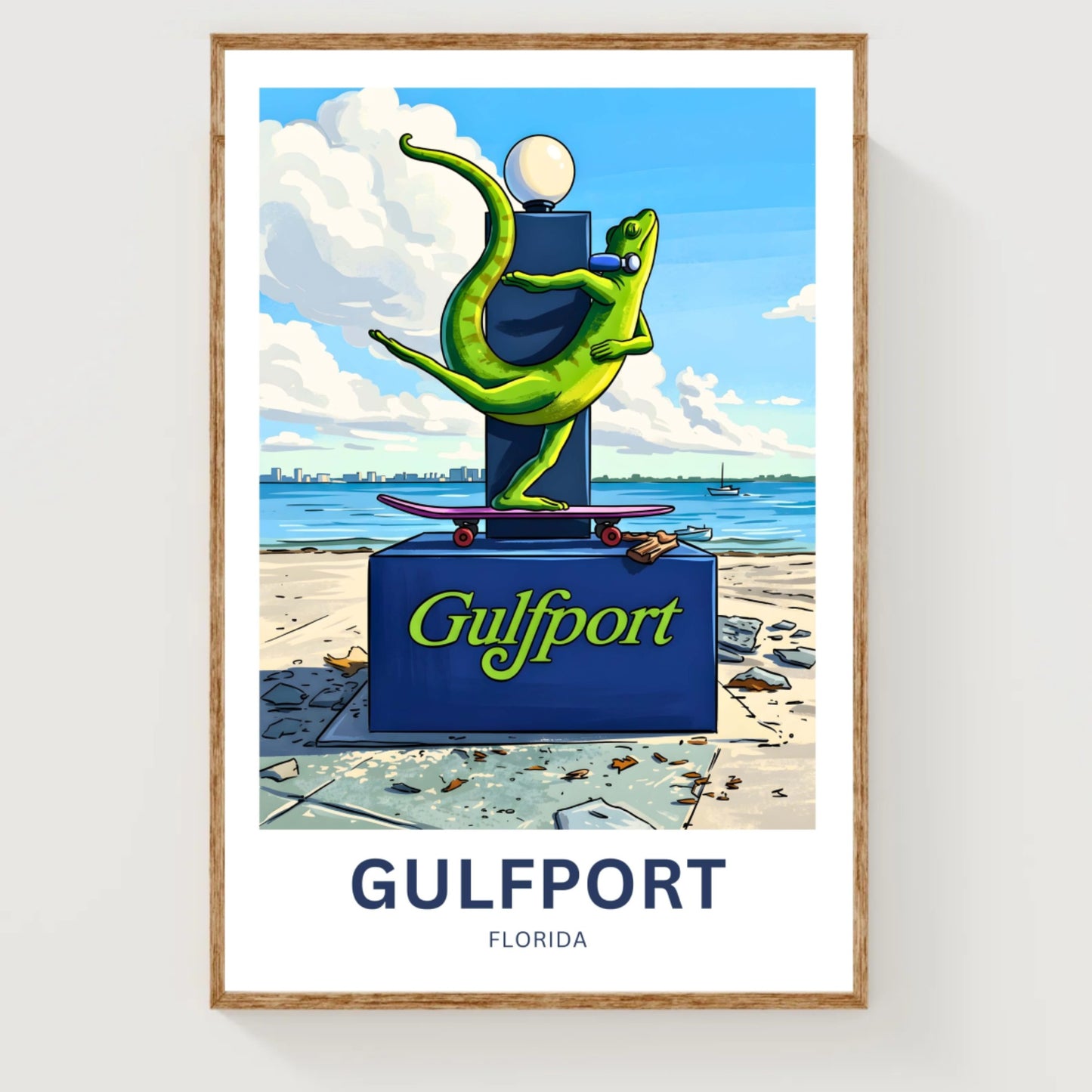 Gulfport, Florida Travel Poster - Icon
