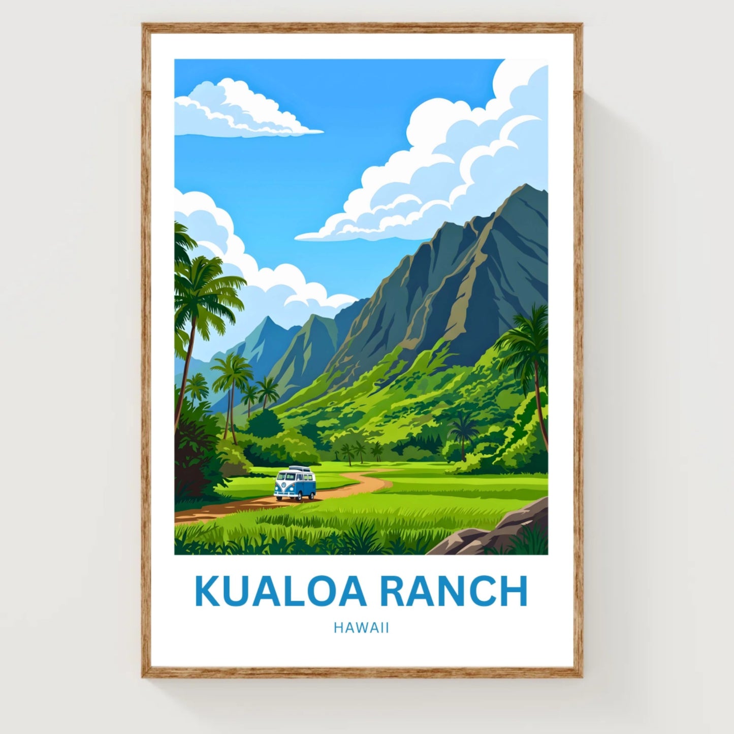 Kualoa Ranch  Travel Poster - Sacred valleys
