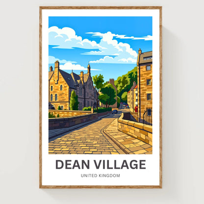 Dean Village Travel Poster - Beautiful Atmosphere View