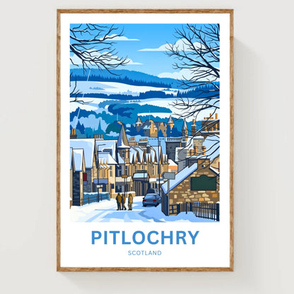 Pitlochry, Scotland Travel Poster- Timeless Street View