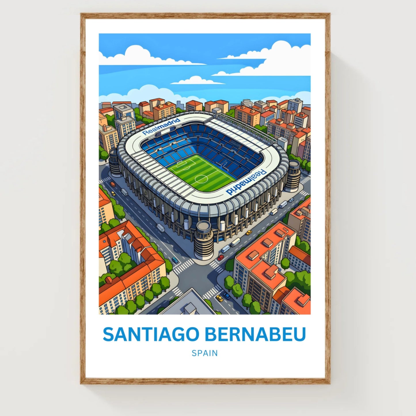Santiago Bernabéu Stadium Travel Poster - Home Real Madrid