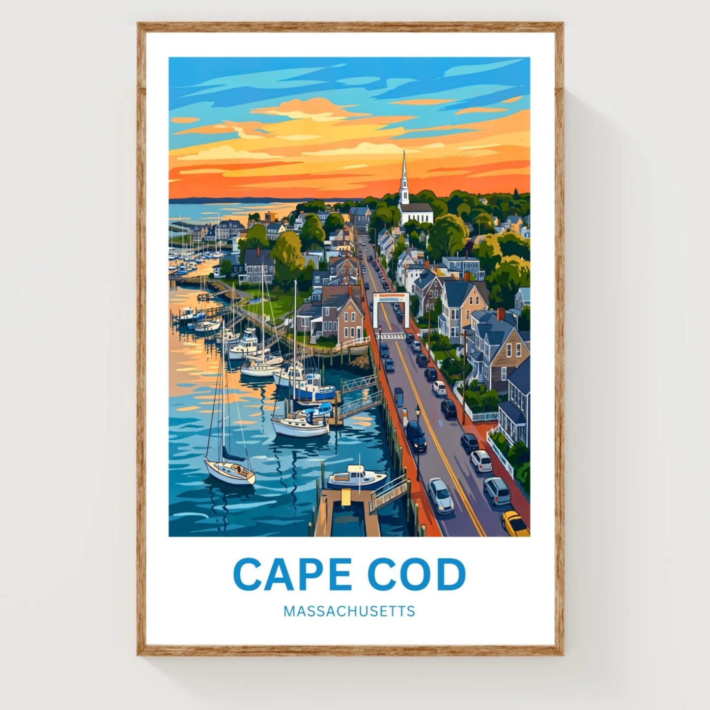 Cape Cod Travel Poster - Timeless Coastal Beauty