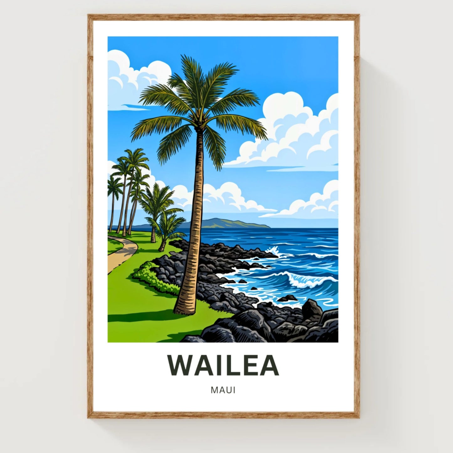 Wailea Travel Poster -  Blue Waters of Maui