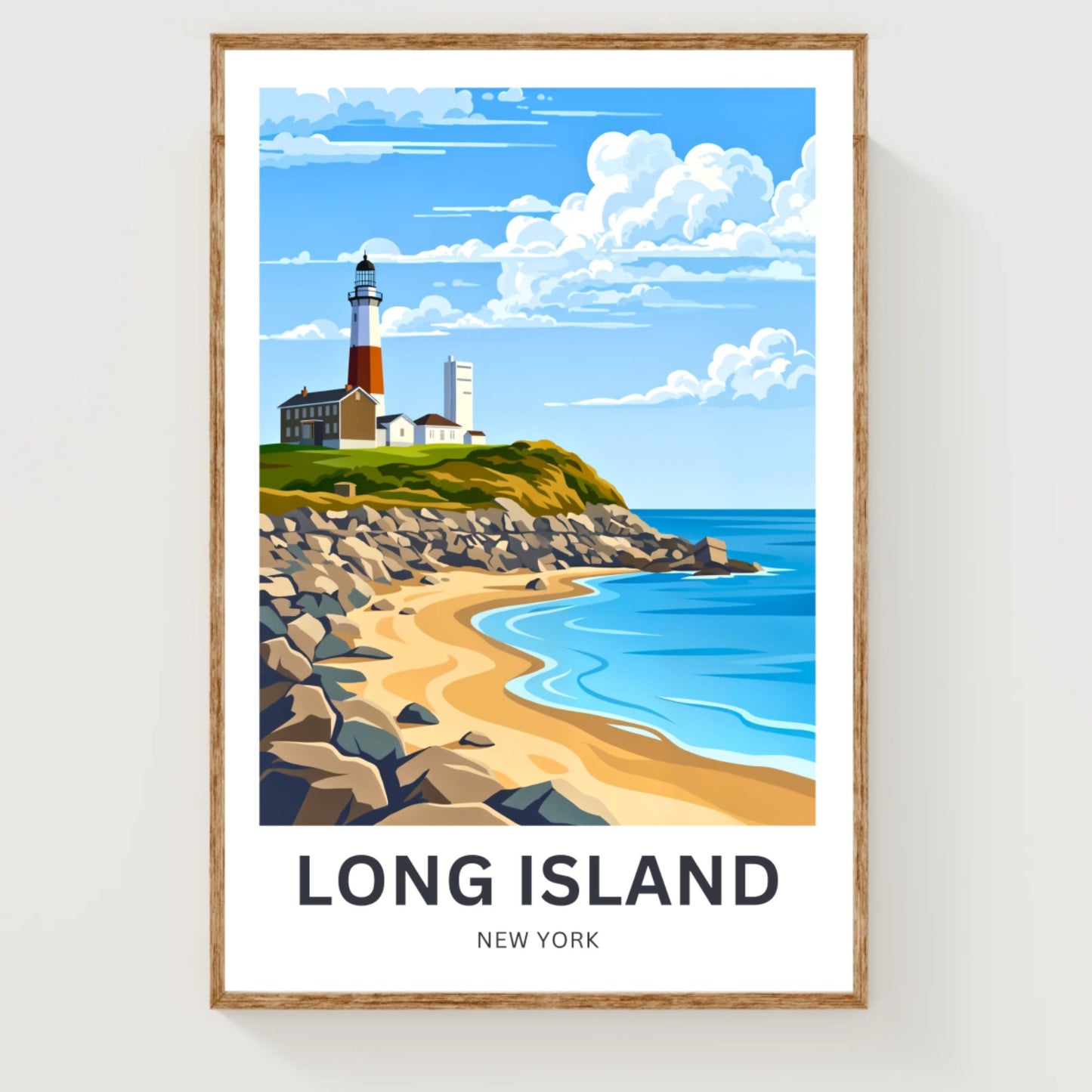 Long Island Travel Poster -  Light House