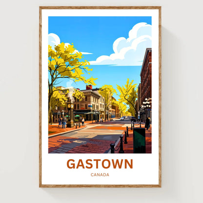 Gastown Travel Poster - Steam Clock Stroll