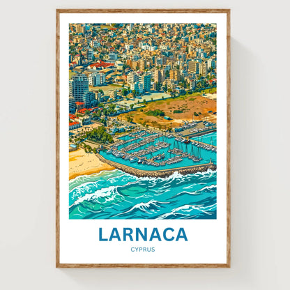 Larnaca Travel Poster - Cyprus Bay