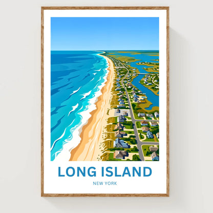 Long Island Travel Poster -  Coastline