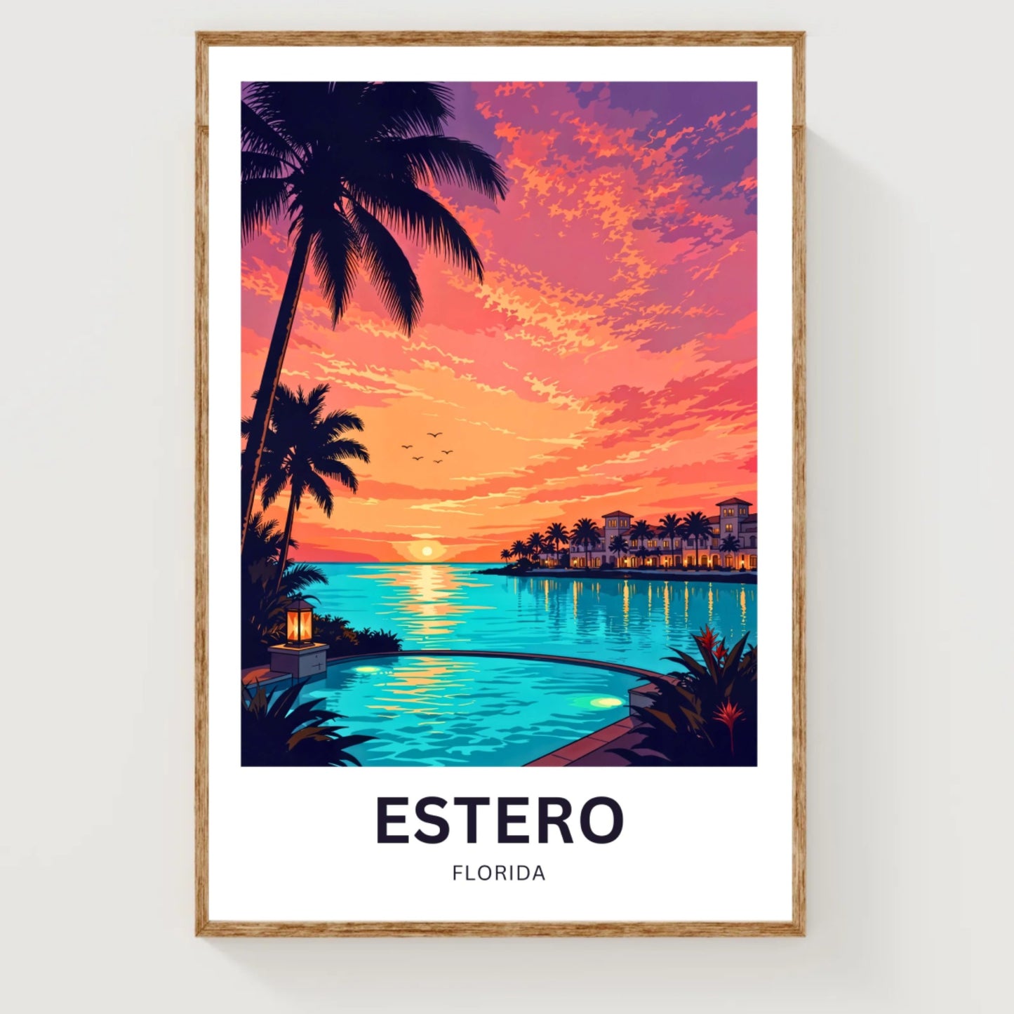 Estero Travel Poster - Florida's Hidden Paradise