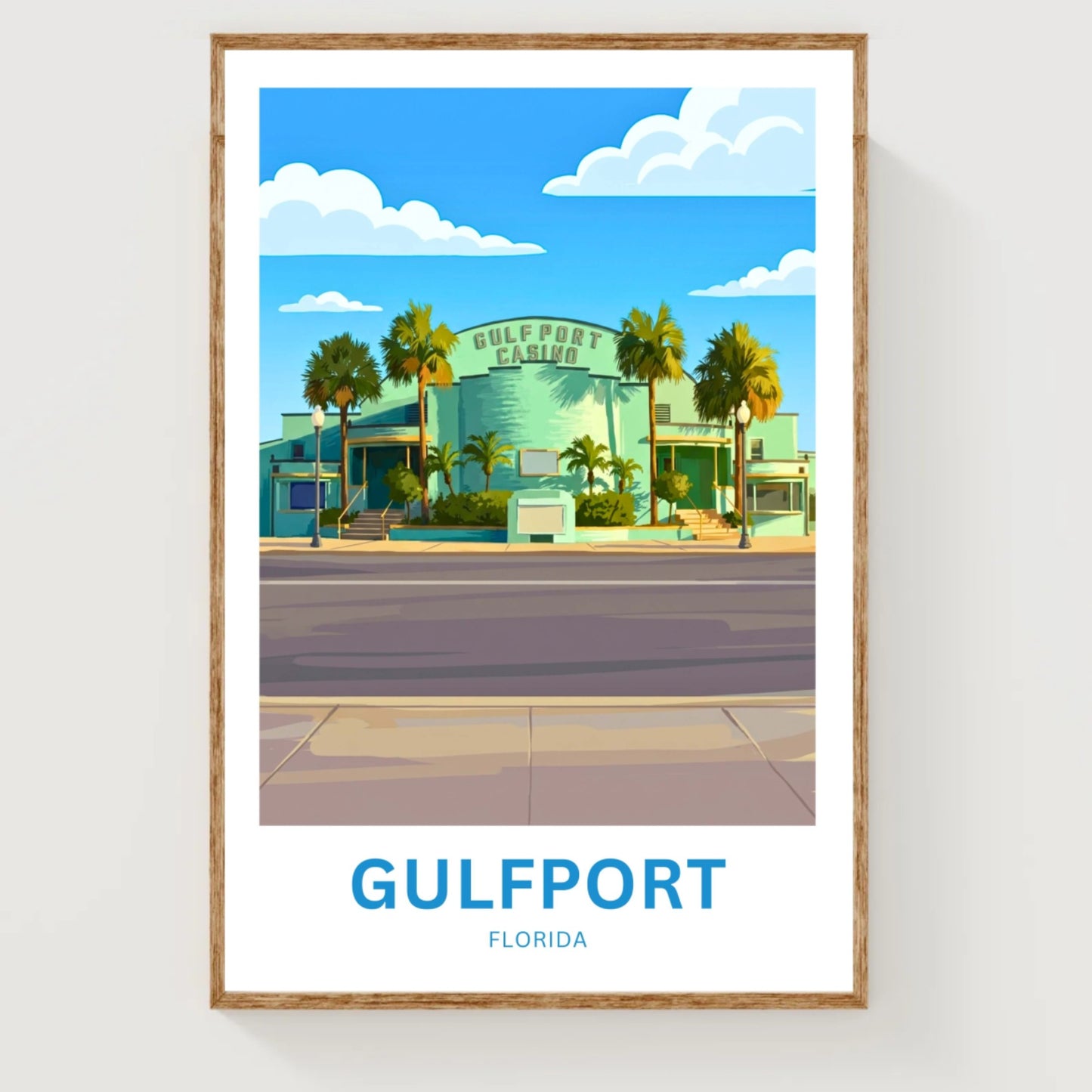 Gulfport, Florida Travel Poster - Casino Boulevard