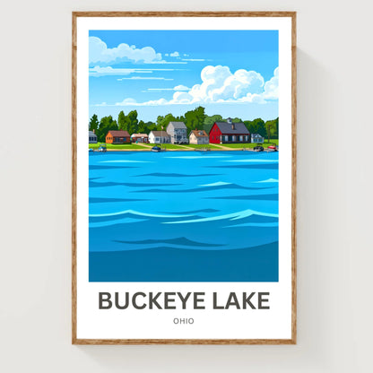 Buckeye Lake Travel Poster -  Lake Houses