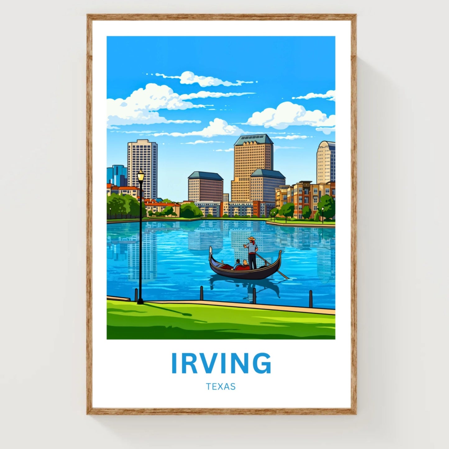 Las Colinas Irving, Texas Travel Poster - Waterfront