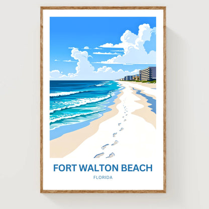 Fort Walton Beach Travel Poster - Beachside Memories