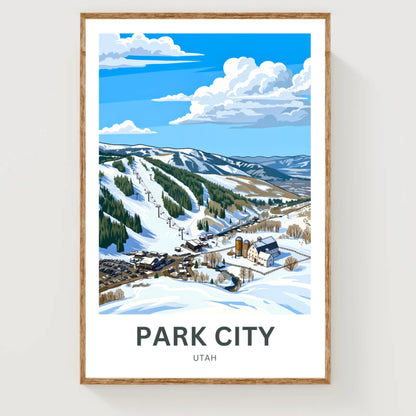 Park City Travel Poster - Winter Wonderland