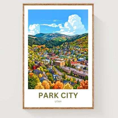 Park City Travel Poster - Utah